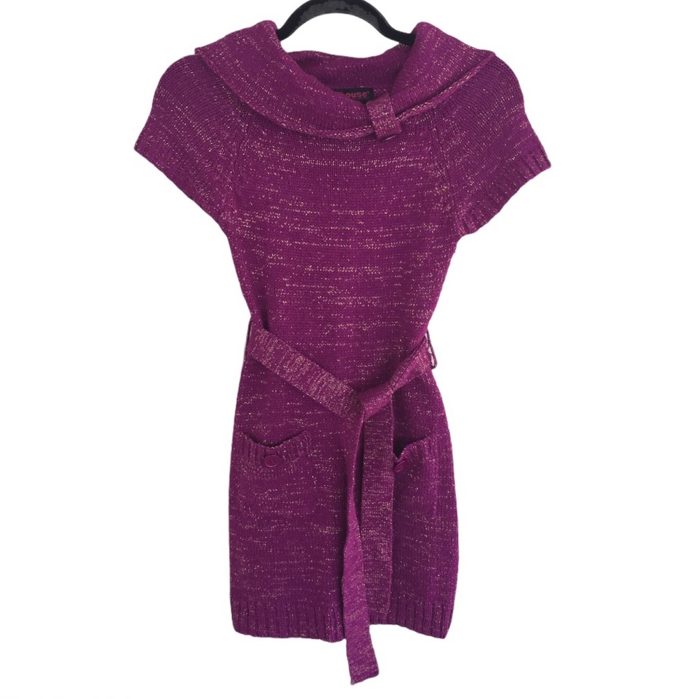 DOLLHOUSE Magenta & Gold Sweater Dress (10/12)